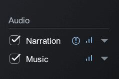 Audio Section in the Video Editor