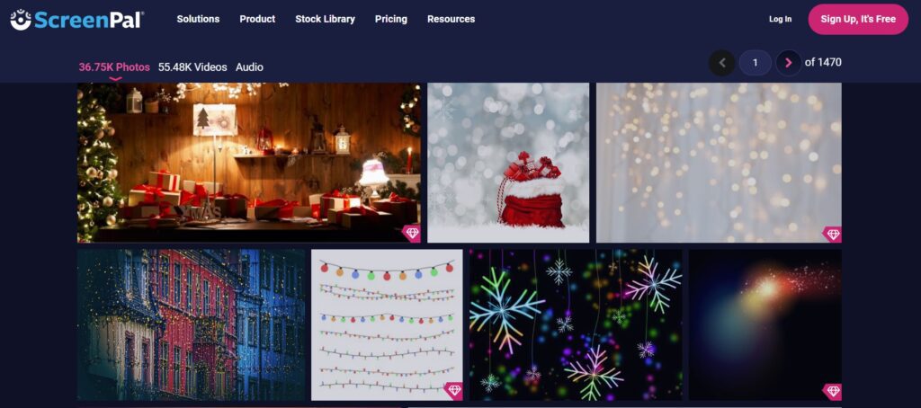 Christmas decorations virtual backgrounds