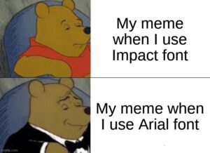 Arial meme font